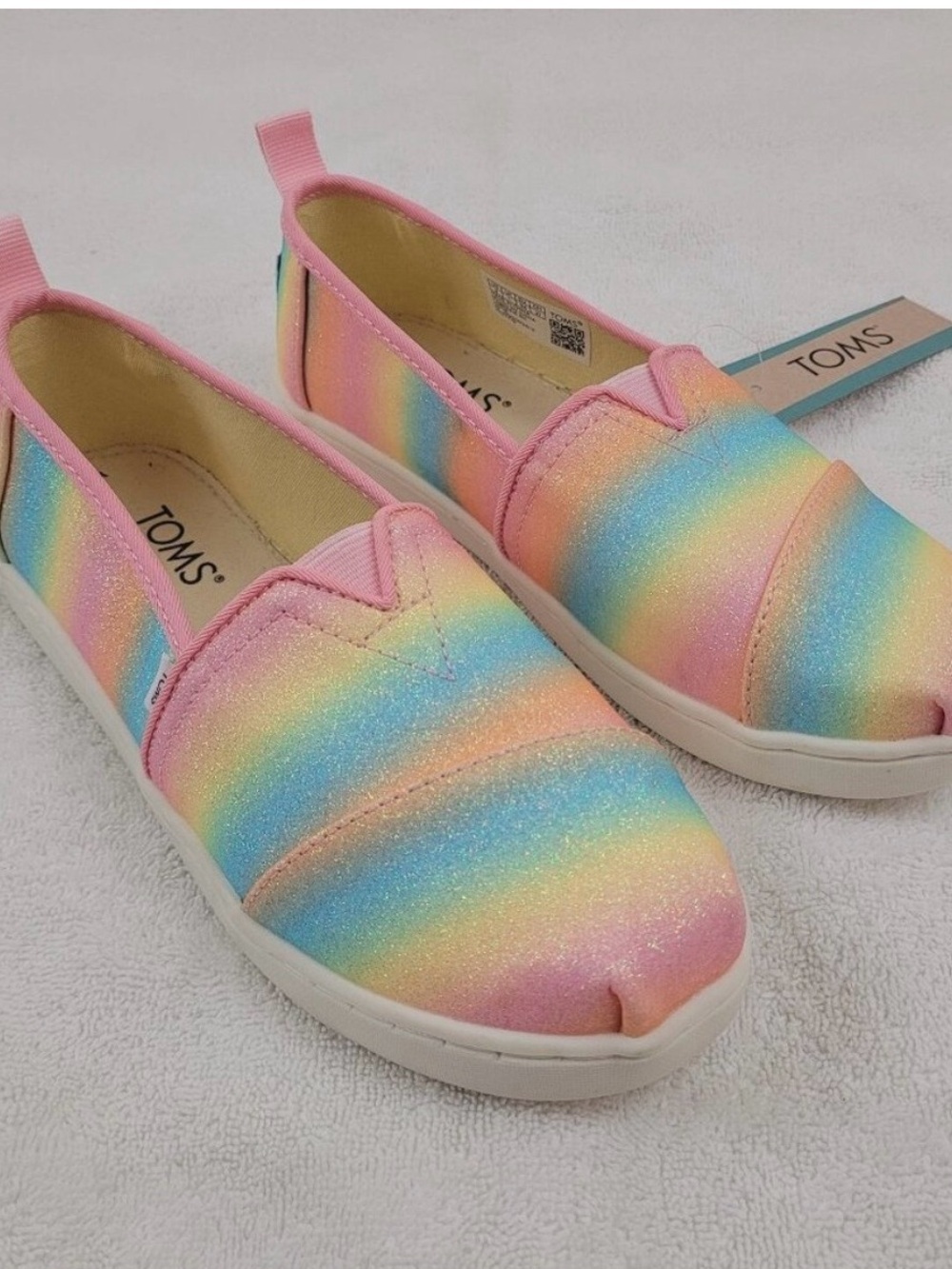 NWT in Box TOMS Candy Pink Gradient Glitter - Picture 3 of 6